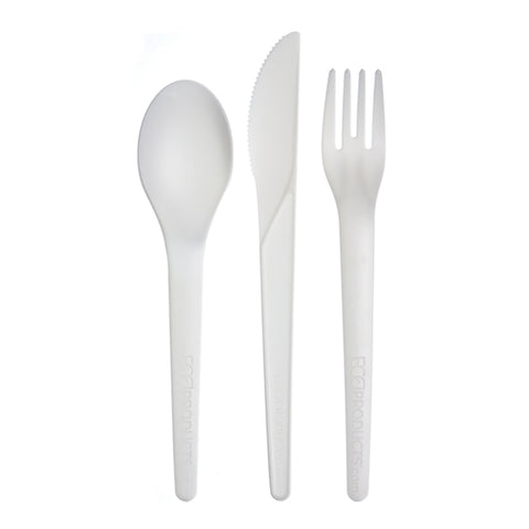 Eco-Products 6" White Plantware Cutlery