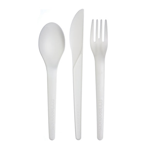 Eco-Products 6" White Plantware Cutlery