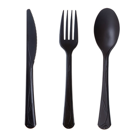Eco-Products Vine 7" Black Compostable Utensils