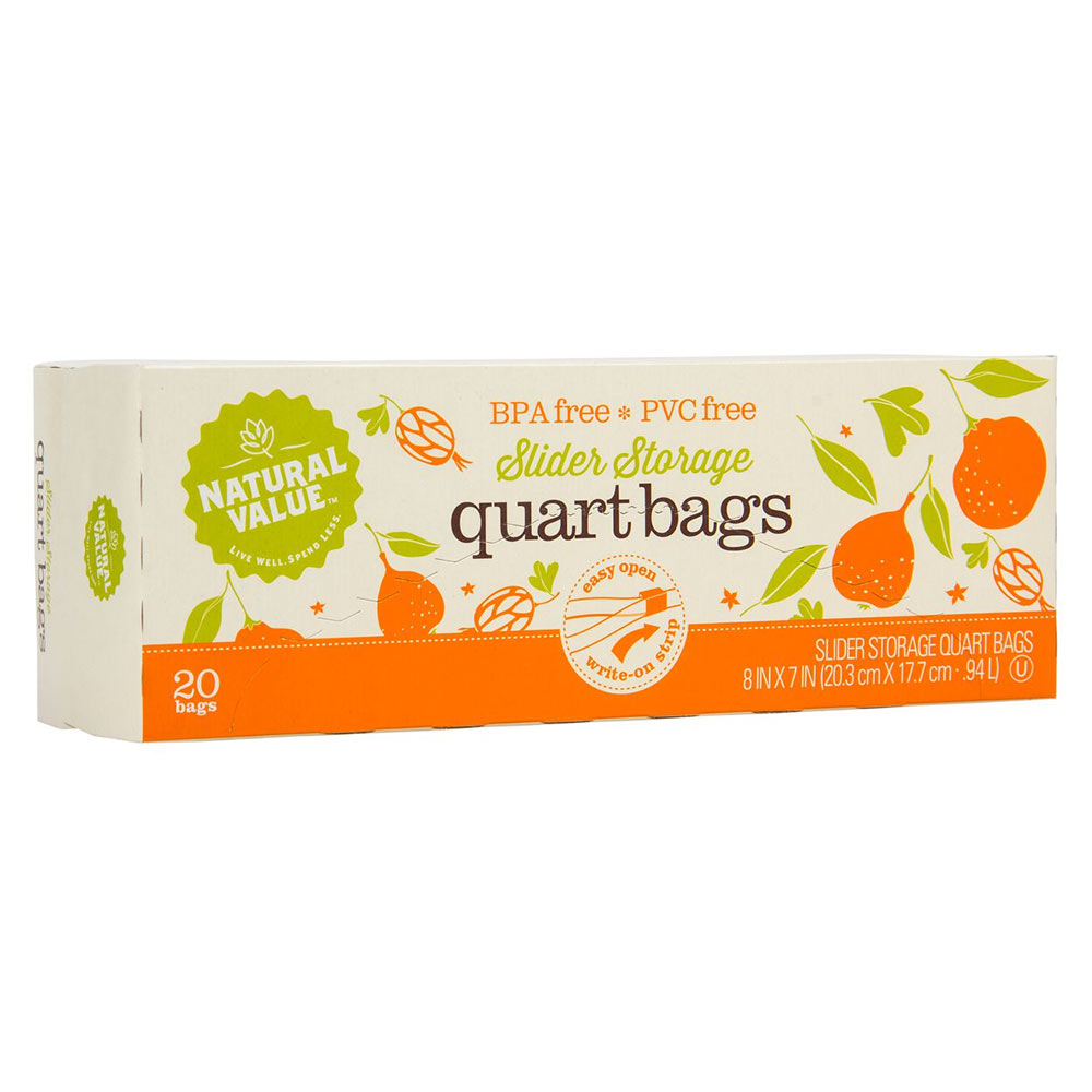 Buy Natural Value Quart Storage Bags - 25 ct., Health Foods Stores