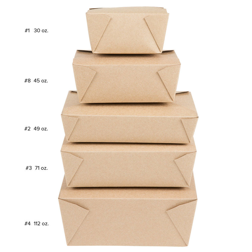 49oz Disposable Kraft Brown Paper Take Out Containers