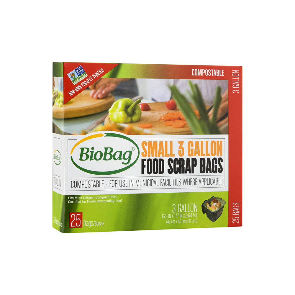 BioBag 3-Gallon Compostable Food Scrap Bags –