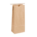 1 lb. Natural Kraft Resealable Coffee Bag with Ties