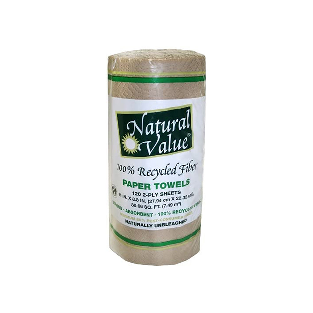 Natural Value 100% Recycled Brown Paper Towels – LetsGoGreen.biz