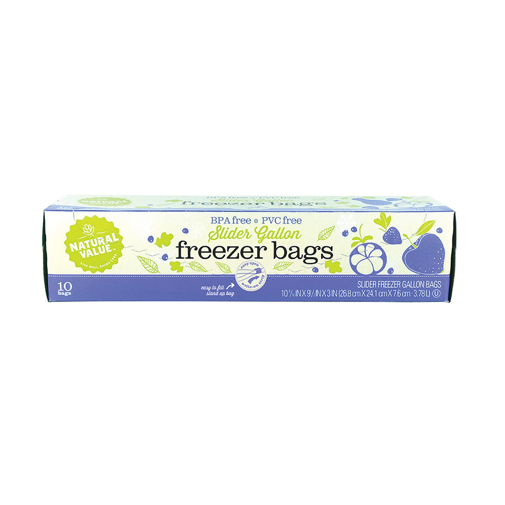 Natural Value Gallon Slider Freezer Bags –