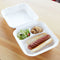 Eco-Products 8" 3-Compartment Sugarcane Clamshell Container
