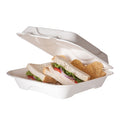 Eco-Products 9" Sugarcane Clamshell Takeout Container