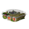 Eco-Products 8" 3-Compartment Clear Hinged Clamshell Container