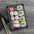 Eco-Products Compostable 5" x 7" Black Bottom Sushi Trays