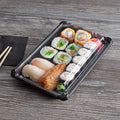 Eco-Products Compostable 6" x 9" Black Bottom Sushi Trays