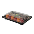 Eco-Products Compostable 6" x 9" Black Bottom Sushi Trays